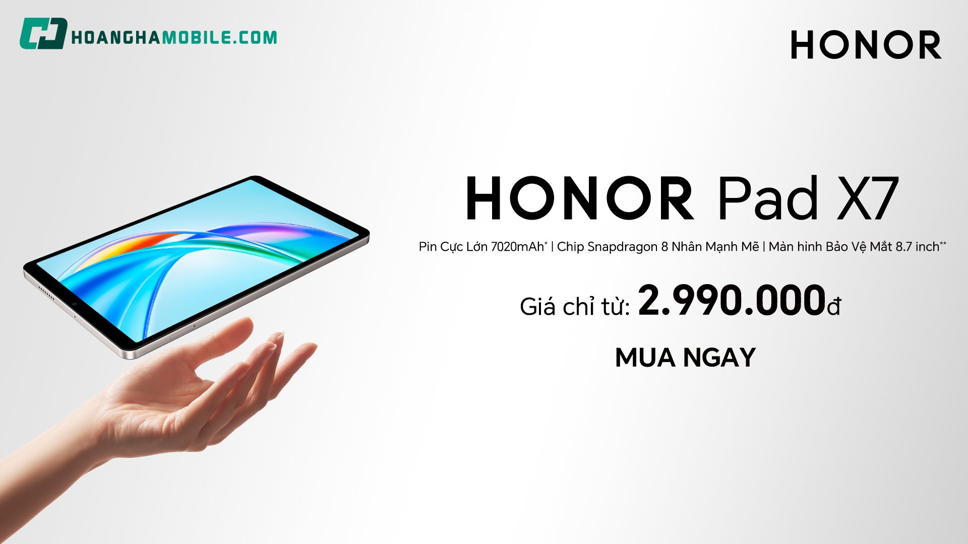 Máy tính bảng Honor Pad X7 Wifi (4GB/64GB) - Chính hãng